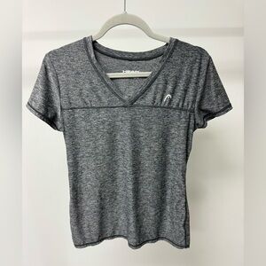HEAD Athletic V-Neck‎ Short Sleeve T-Shirt in Gray, Size S